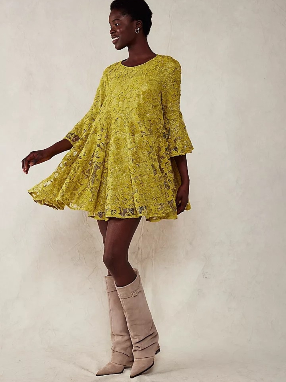 Free People Le Fluer Lace Swing Tunic Dress - Picture 14 of 14